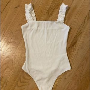 White aritzia bodysuit
